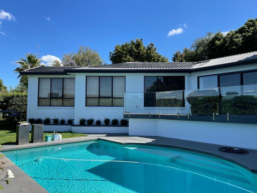 Outdoor pool deck and alfresco area